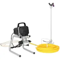 vidaXL Airless Verfspuit 10 m spuitslang 220V 2L/min 227 bar Zwart