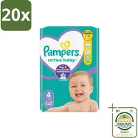 Pampers 20 x – Luiers – Active Baby Maat 4 – 46 Luiers - Grootverpakking - Baby Luier - Baby Droog - Baby Comfort - Baby Nacht - Baby Huid