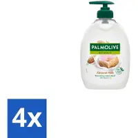 Palmolive 4 x - Handzeep - Met Pomp - Almond Milk - 500ml - Handzeep - Melk - Amandel - Zeepvrij - Hydraterend