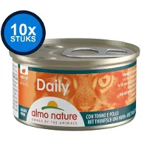 Almo Nature 10x Daily - Kattenvoer Natvoer Blik - Mousse - Tonijn & Kip - 85g