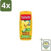 Tahiti – Douchegel – Vanille - 315 ml - Voordeelverpakking - 4 stuks - Huidverzorging - Sheabutter