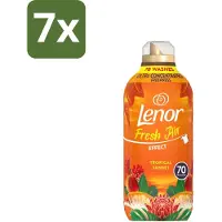 Lenor 7 x – Wasverzachter – Tropical Sunset – 70 Wasbeurten – 980 ml - Wasverzachter - Frisse Geur - Zomerse Geur - Tropische Geur - SolarDry