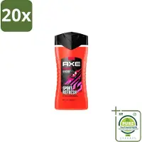 Axe 20 x – Douchegel – Sport Refresh – 250 ml - Grootverpakking - Douchegel Sport - Verfrissende Douchegel - Menthol Douchegel - Sportieve Geur - Frisse Boost