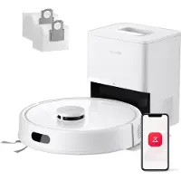 Roborock Q7 L5+ Set-Robotstofzuiger-Dubbel Anti-Tangle Systeem-8000 Pa Zuigkracht-Elektronische Watertank-LiDAR-Navigatie-Ideaal voor Tapijten en Dierenharen-Wit