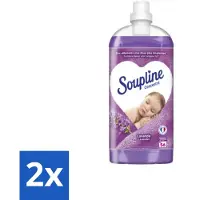 Soupline 2 x - Wasverzachter - Lavendel - 56 Wasbeurten - 1.3L - Wasverzachter - Lavendelgeur - Wasgoed Verzachten - Wasverzachter Lavendel - Wasverzachter 56 Wasbeurten
