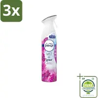 Febreze 3 x Amethist Luchtverfrisser Spray - Frisse Bloemen Geur - 300ml - Grootverpakking - Luchtverfrisser - Geurverwijderaar - - Amethyst - Frisse Geur
