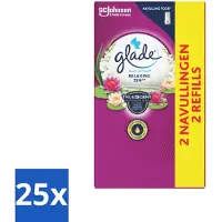 Glade 25 x – Touch & Fresh Navulling – Relaxing Zen – 10 ml - Luchtverfrisser - Ontspannende Geur - Frisse Geur - Sandelhout - Appel