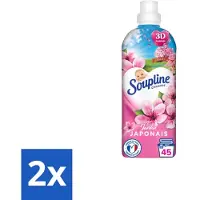 Soupline 2 x – Wasverzachter – Japanse Tuin – 950 ml - Wasverzachter - Wasgoed - Zachte Wasgoed - Geur - Japanse Tuin
