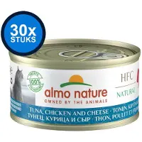 Almo Nature 30x HFC - Kattenvoer Natvoer Blik - Cuisine - Tonijn & Kip & Kaas - 70g