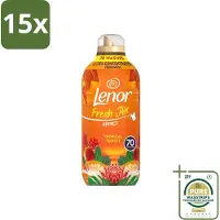 Lenor 15 x – Wasverzachter – Tropical Sunset – 70 Wasbeurten – 980 ml - Grootverpakking - Wasverzachter - Frisse Geur - Zomerse Geur - Tropische Geur - SolarDry