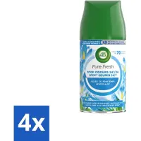 Air Wick 4 x Freshmatic Automatische Spray Luchtverfrisser Navulling Pure Fresh Lentedauw 250 ml - Lentedauw - Geur - Parfum - Geurverspreiding - Geurneutralisatie