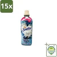 Soupline 15 x – Wasverzachter – Energie Jasmijn & Witte Bloemen – 950 ml - Grootverpakking - Wasverzachter - Jasmijn - Witte Bloemen - Frisse Geur - Energie