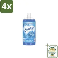 Soupline – Wasverzachter – Active Fresh Frisheid van Blauwe Anjer – 2 L - Voordeelverpakking - 4 stuks - Blauwe anjer - Wasgoed