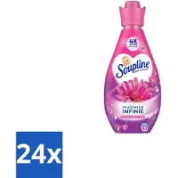 Soupline 24 x – Wasverzachter – Infinite Freshness Floral Happiness – 800 ml - Wasverzachter - Frisheid - Geur - Zachtheid - Wasgoed