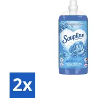 Soupline – Wasverzachter – Active Fresh Frisheid van Blauwe Anjer – 2 L - Voordeelverpakking - 2 stuks