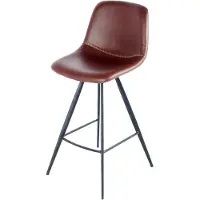 Padiro barkrukken set van 2 - donkerbruin / zwart - polyurethaan - zithoogte 70 cm