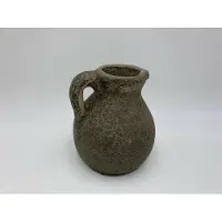 Home Sweet Home Decoratieve kan / kruik bruin groen 18x18 cm aardewerk | 29312 | | Stoer & Vintage Woonstijl