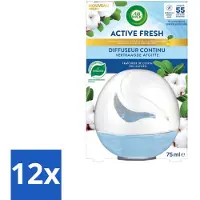 Air Wick 12 x – Luchtverfrisser – Deco Sphere Katoen – 75 ml - Luchtverfrisser - Katoen Geur - Frisse Geur - Geur Neutraliseren - Geur In Badkamer