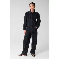 Shoeby denim jumpsuit - zwart Effen - maat 170/176