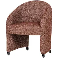 Woood Cordo Eetkamerstoel Met Wielen - Melange - Roestbruin - 83x64x64