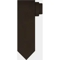 Profuomo stropdas bruine print zijde