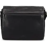 Jost Glasgow Aktentas RFID-bescherming Leder 34 cm Laptopvak zwart
