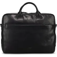 Jost Glasgow Aktentas Leder 40 cm Laptopvak zwart