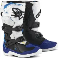 Alpinestars Tech 3S Youth Schoenen Wit Zwart Enamel Blauw Maat US 7