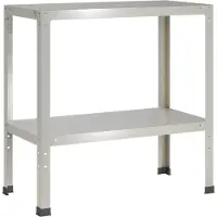 vidaXL Planttafel 100 x 40 x 80 cm Roestvrij staal zilver
