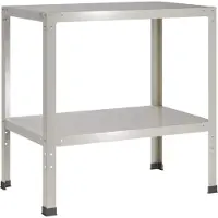 vidaXL Planttafel 60 x 50 x 80 cm Roestvrij staal zilver