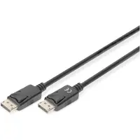 Digitus DB-340100-030-S DisplayPort-kabel DisplayPort Aansluitkabel DisplayPort-stekker, DisplayPort-stekker 3.00 m Zwart Vergulde steekcontacten, Folie