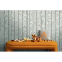 Living Walls BOMEN BEHANG | Speels - Groen Wit Grijs - Kids Studio