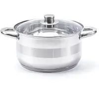 Tadar Luzon 24cm RVS Pan met Deksel - 5,7L - Inductie Geschikt