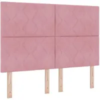 vidaXL Boxspringbed met matras Roze 160 x 200 cm Fluweel