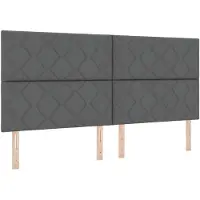 vidaXL Opbergbed met hoofdeinde Donkergrijs 200 x 200 cm Stof