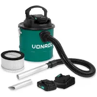 Vonroc Accu aszuiger 20V – 2.0Ah – 12L reservoir | Incl. 2 accu’s en snellader