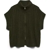 Vero Moda Gebreide bodywarmer 'BANG' donkergroen
