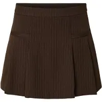 Pieces Pcfalka Mw Plooien Rok Dames Bruin M