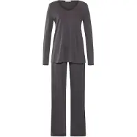 Hanro Pyjama ' Cotton Silk ' grijs / donkergrijs