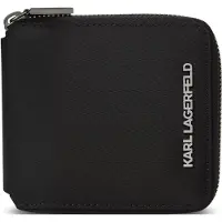 Karl Lagerfeld Portemonnee 'K/NYLON' zwart / zilver