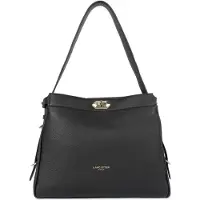 Lancaster Schoudertas 'Lancaster Sac hobo Avec fermoir L Lady ROMY Noir' zwart