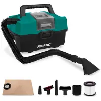 Vonroc Compacte alleszuiger 20V | Incl. accessoires – excl. accu en snellader
