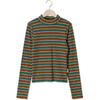 Vingino Meisjes Tops & T-shirts Icon Stripe Top Col - Donkergroen - Maat 152