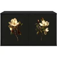 vidaXL Wand gemonteerd TV Kast BREMEN 69 x 33 x 40 cm Zwart eiken