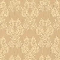 Profhome Textiel look behang 956303-GU textiel behang gestructureerd in textiel look mat oranje beige 5,33 m2