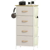 HOMCOM stoffen dressoir, vliesstof, 45x30x94,5 cm, beige