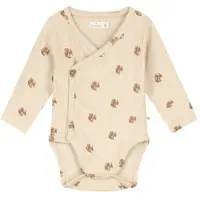 A Tiny Story katoenen romper met print - beige All over print - maat 50