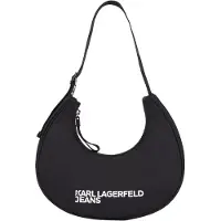 Karl Lagerfeld JEANS Schoudertas 'Essential' zwart / wit