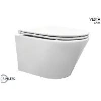 Wiesbaden Wandcloset vesta junior diepspoel randloos wit
