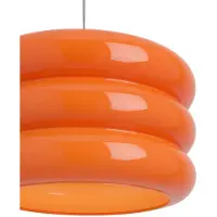 Eglo Hanglamp Tortora, dimbaar, geel / oranje, Woon-/ Eetkamer, Glas, Jong wonen, hanglamp